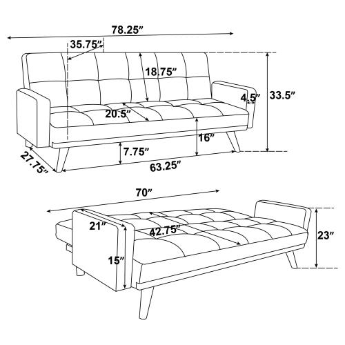 Kourtney Convertible Sofa Bed - 2 Colors