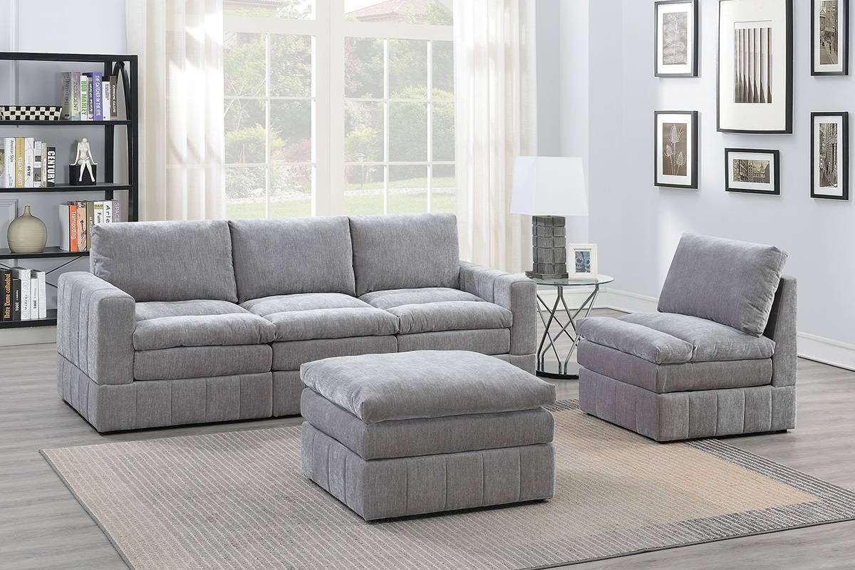 Poundex Modular Sectional - Granite