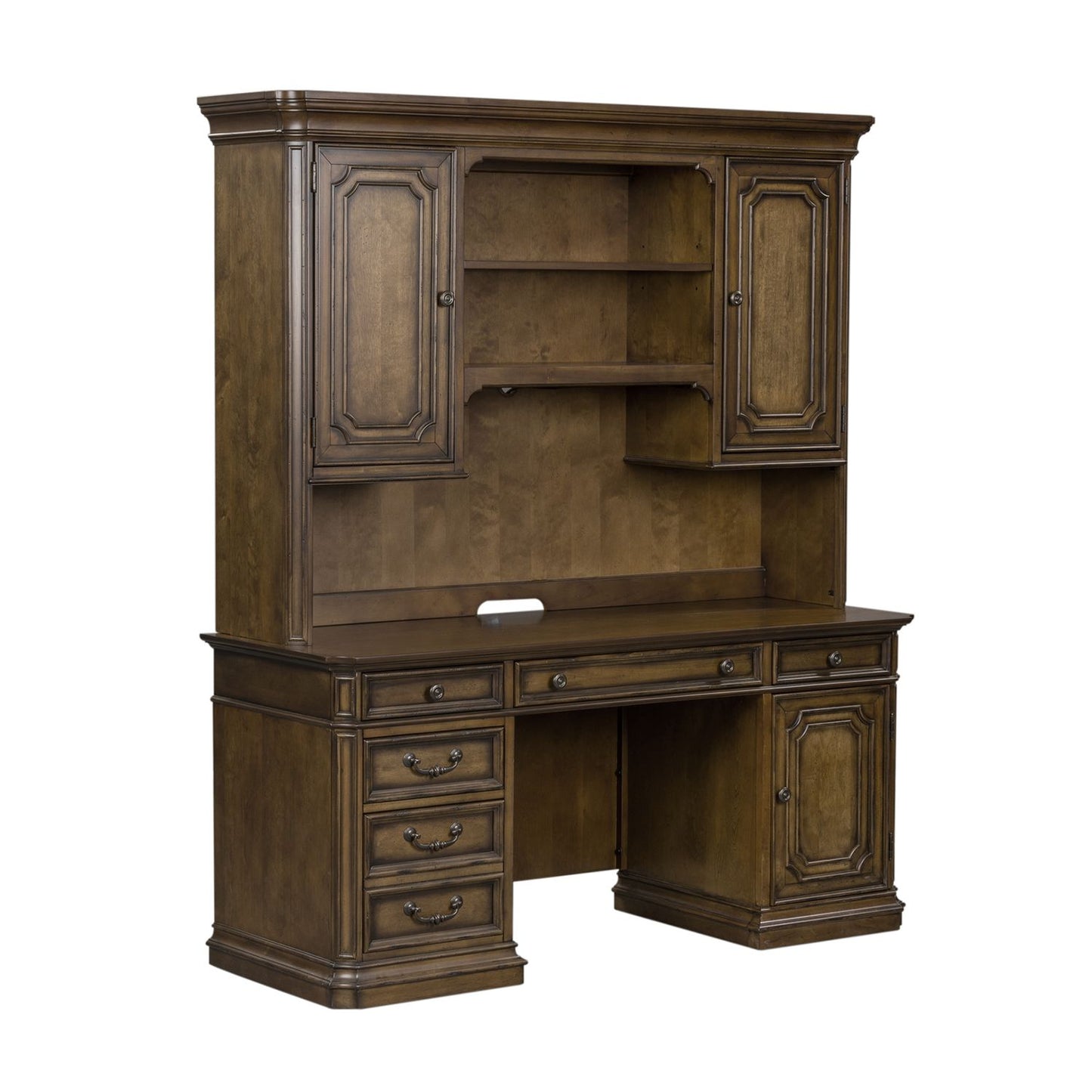 Amelia Executive Desk & Credenza + Hutch