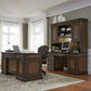 Amelia Executive Desk & Credenza + Hutch