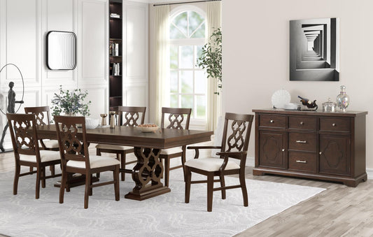 Cosmos Furniture Rita 7 Pc Dining Set Cherry