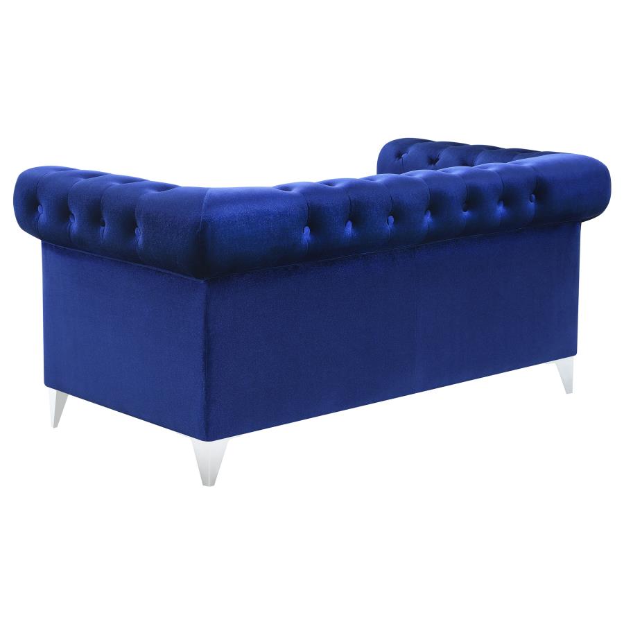 Bleker Sofa Collection 509481 by Coaster - Blue Velvet