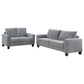 Davis 2 Pc Grey Upholstered Sofa Collection