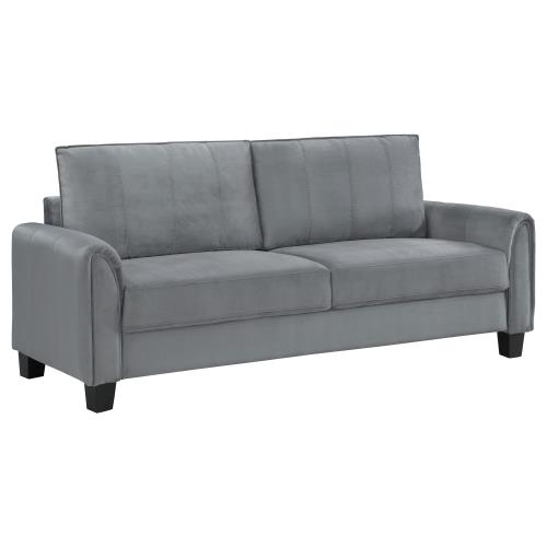 Davis 2 Pc Grey Upholstered Sofa Collection