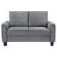 Davis 2 Pc Grey Upholstered Sofa Collection