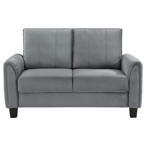 Davis 2 Pc Grey Upholstered Sofa Collection