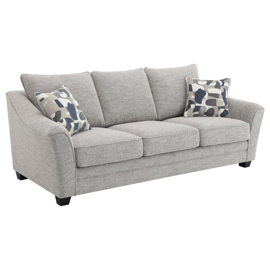 Tomkins Boucle Upholstered Sofa Set Light Grey