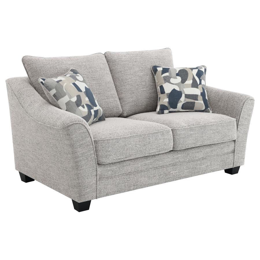 Tomkins Boucle Upholstered Sofa Set Light Grey