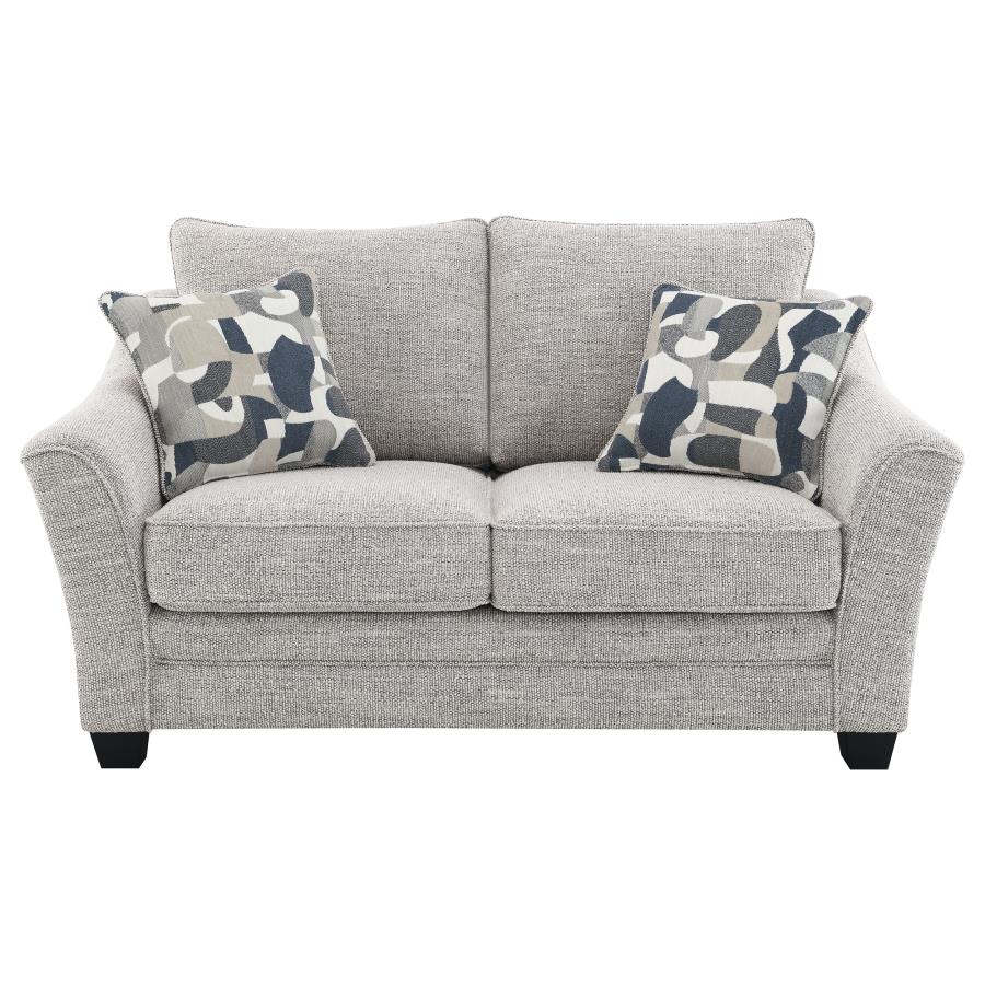 Tomkins Boucle Upholstered Sofa Set Light Grey