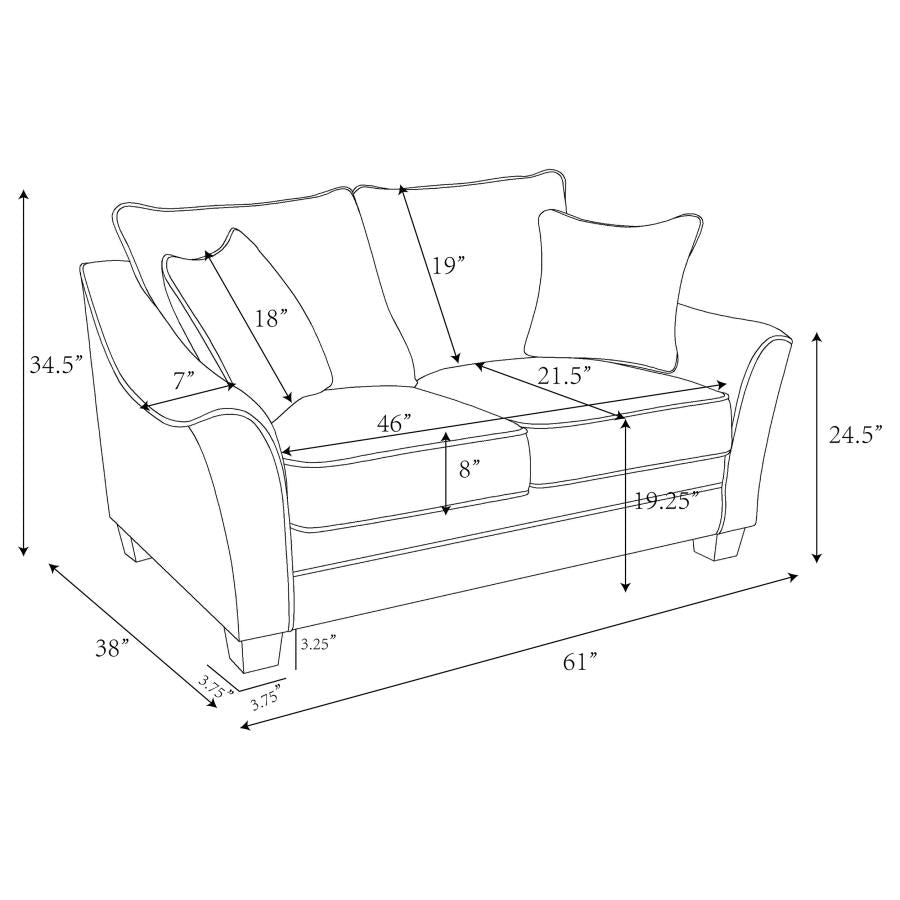 Tomkins Boucle Upholstered Sofa Set Light Grey