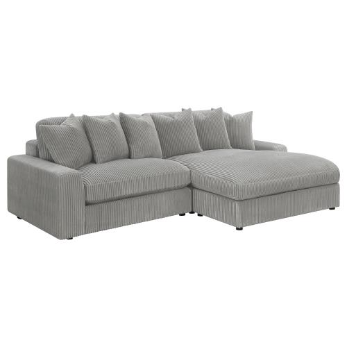 Blaine 2 Pc Reversible Sectional - Fog or Sand