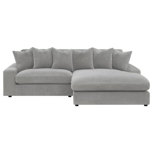 Blaine 2 Pc Reversible Sectional - Fog or Sand