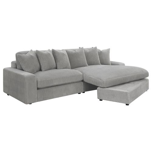 Blaine 2 Pc Reversible Sectional - Fog or Sand