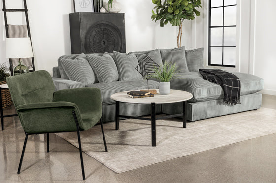 Blaine 2 Pc Reversible Sectional - Fog or Sand