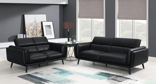 Shania Dark Brown Leatherette Sofa Collection