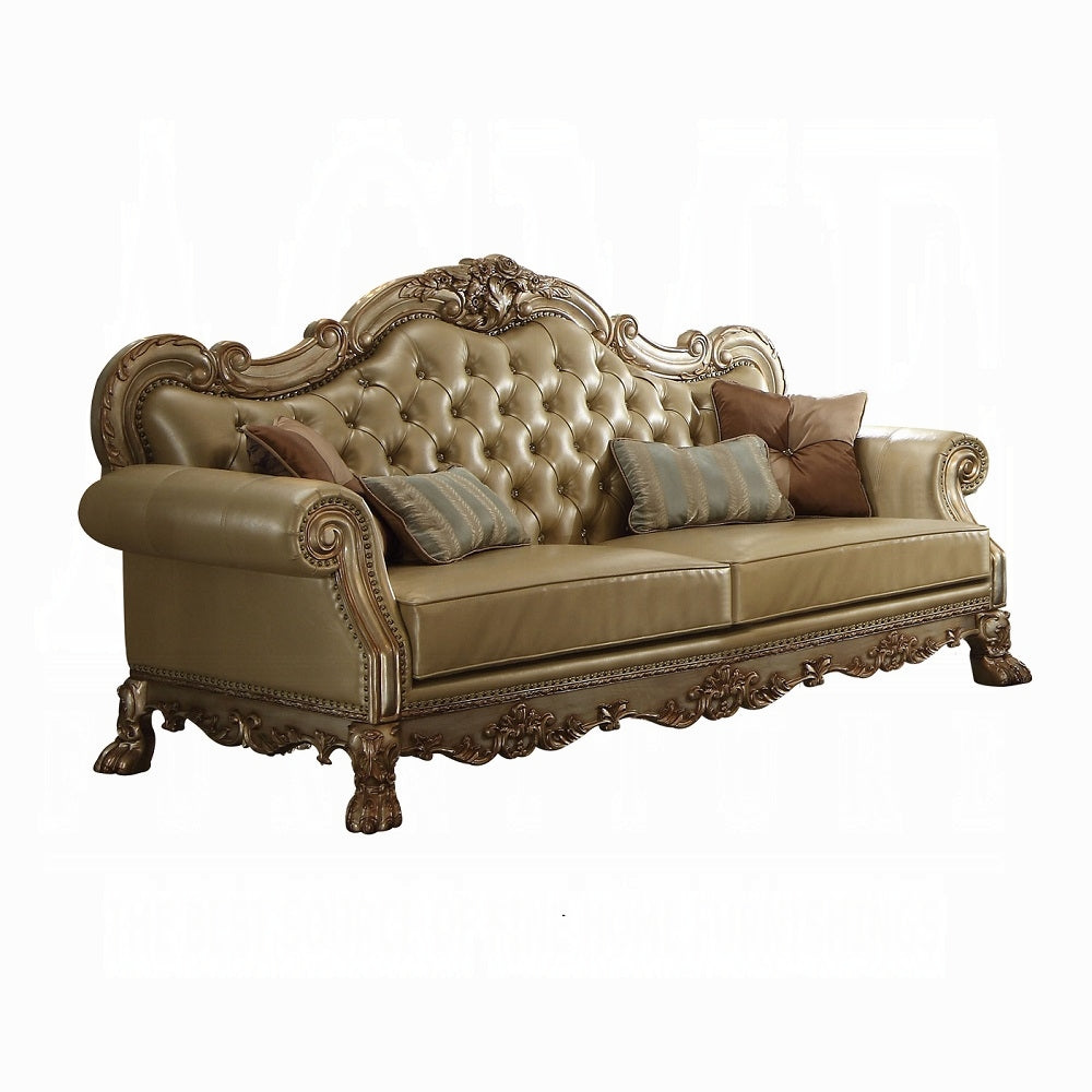 Dresden 53160 Sofa Collection - Gold Patina Finish