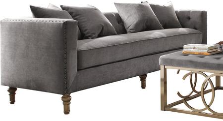 Sidonia 53580 Sofa Collection - Gray Velvet