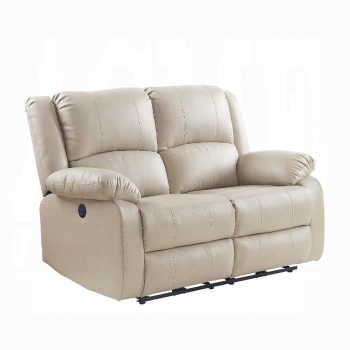 Zuriel Power Loveseat 54611 - Beige PU