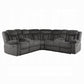 Rylan Dark Brown Motion Sectional - Storage Consoles