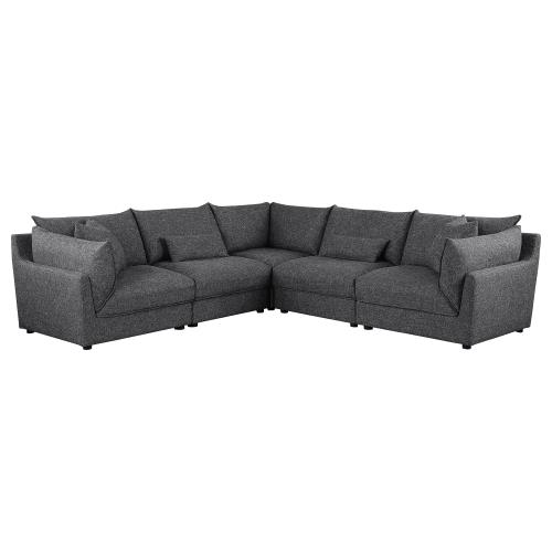 Sasha 551681 Black 5 Pc Modular Sectional