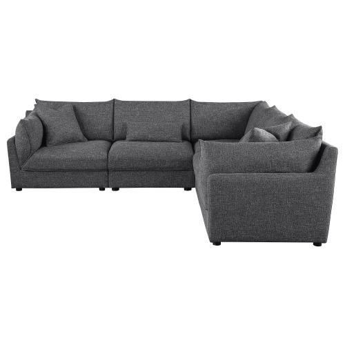 Sasha 551681 Black 5 Pc Modular Sectional