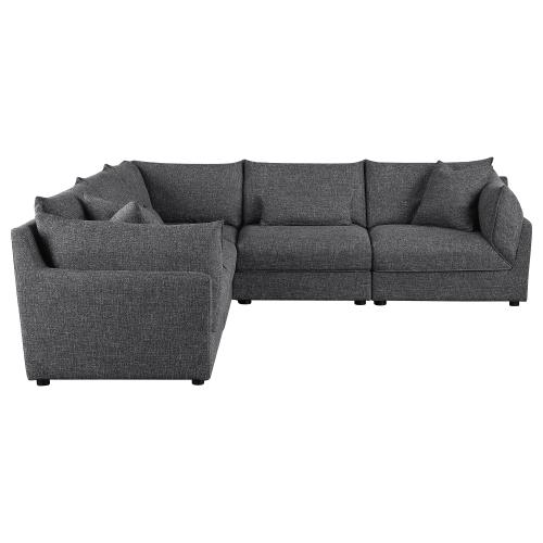 Sasha 551681 Black 5 Pc Modular Sectional