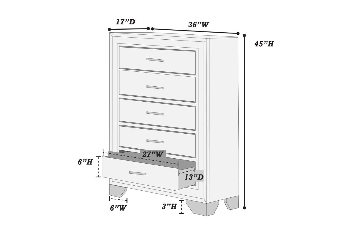 F5529 Oak Finish Chest