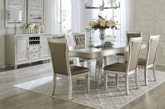 Juliette 5844 Champagne 7 Pc Dining Collection