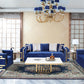 Lawrence Velvet Sofa & Loveseat - Blue