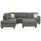 Poundex F6414 - 3pc Reversible Sectional Sofa Set w/Ottoman