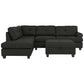 Poundex F6415 Ash Black 3 Pc Sectional