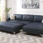 F6430 Ink Blue Leatherette 2 Pc Sectional