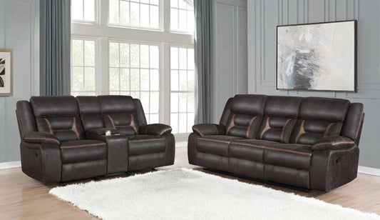 Greer Upholstered Sofa Collection - Dark Brown or Taupe