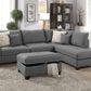 F6542 Sectional w/Ottoman by Poundex - 3 Colors