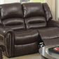 F6754 Poundex 2 Pc Sofa Set Brown