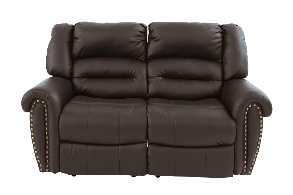 F6754 Poundex 2 Pc Sofa Set Brown