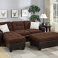 F6928 Brady Sectional - Chocolate Plush Microfiber