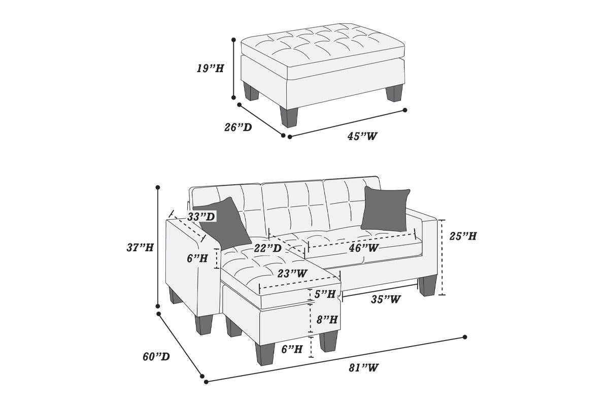 F6928 Brady Sectional - Chocolate Plush Microfiber