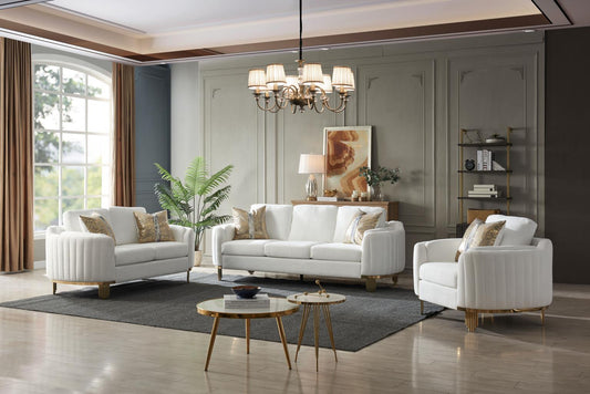 Lexi Cream Sofa & Loveseat by Cosmos LEX-SL