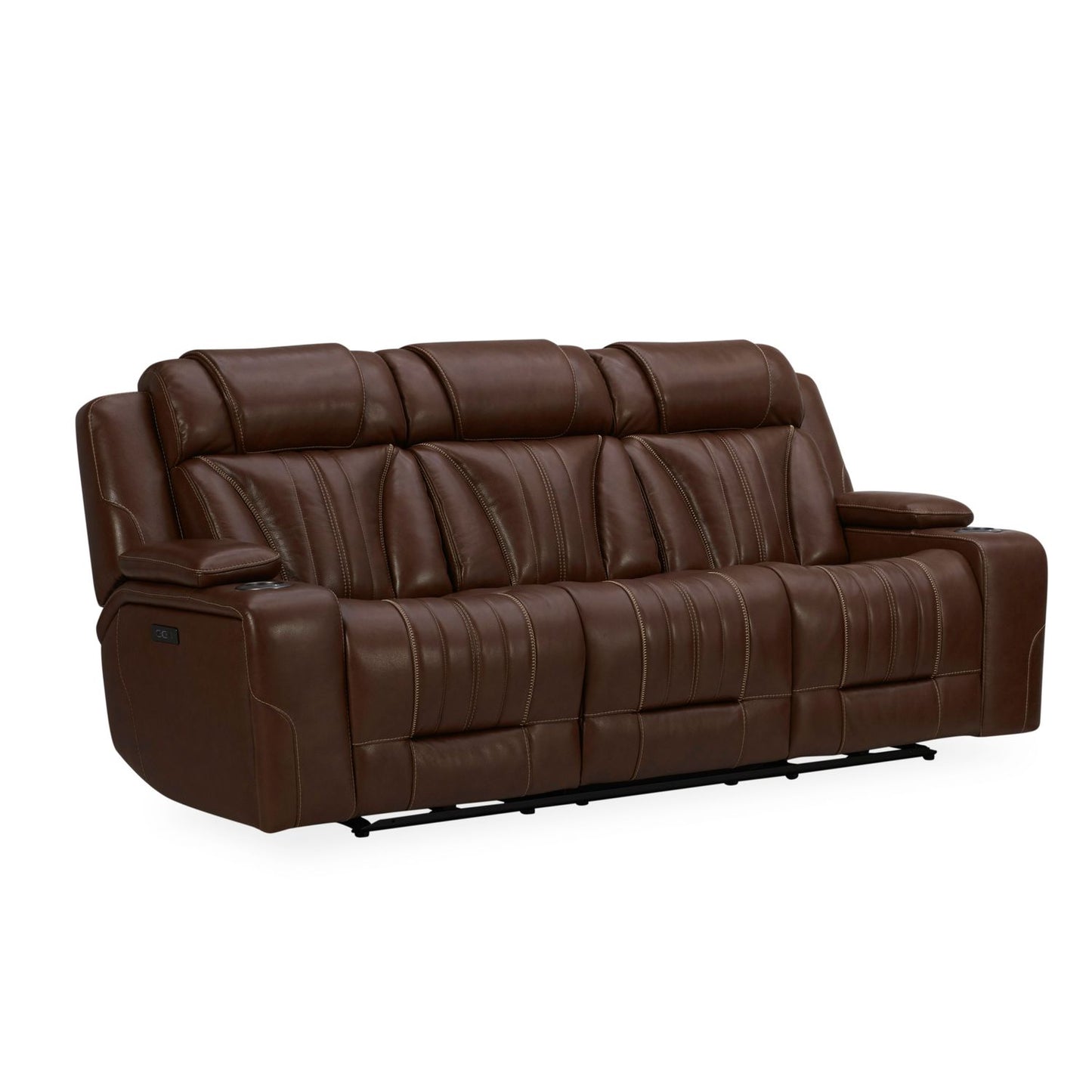 Caswell Sofa & Loveseat Leather Chestnut