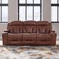 Caswell Sofa & Loveseat Leather Chestnut