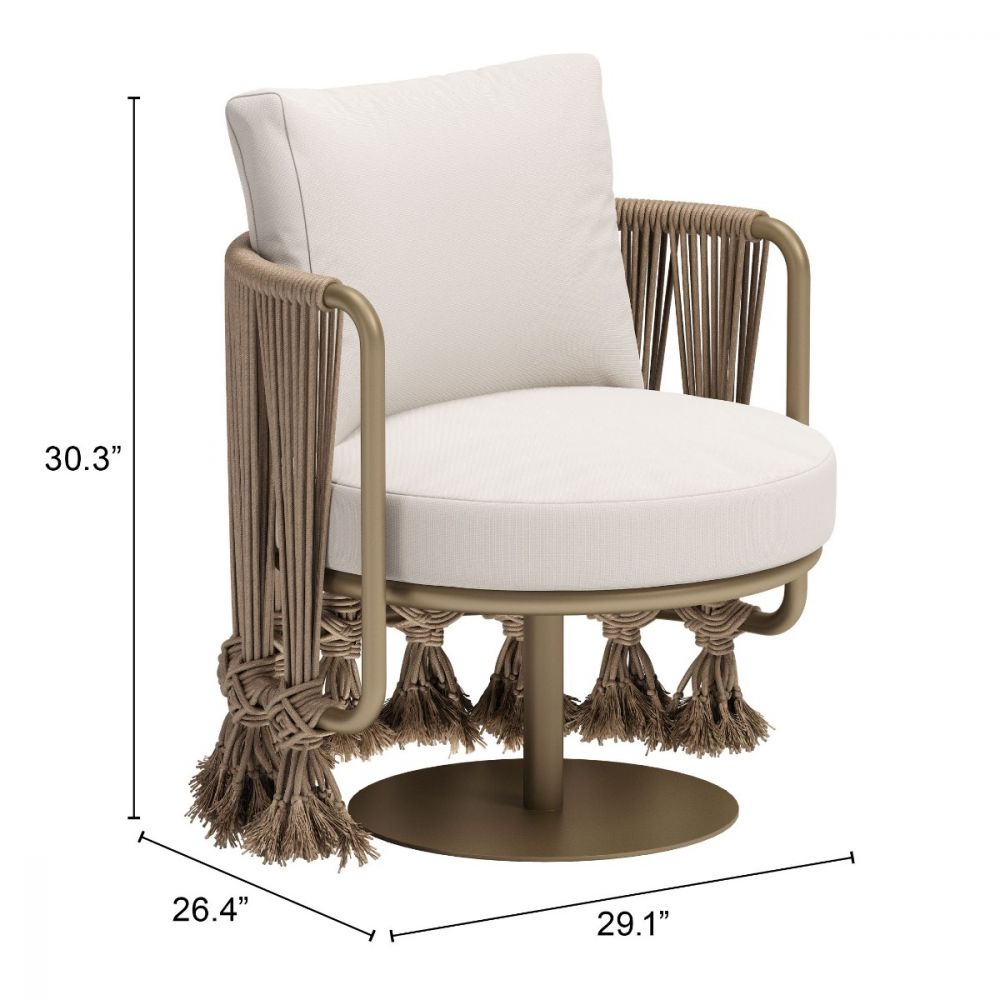 Silla decorativa Uzel blanca 704009