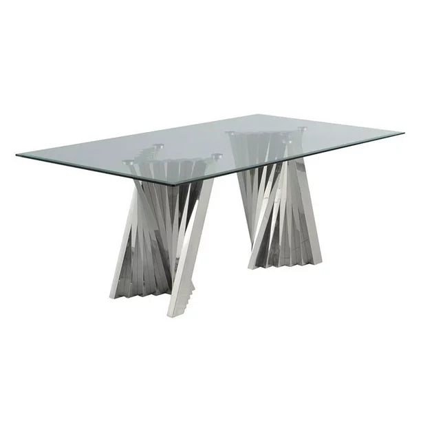 Ace Dining Collection Sharelle Furnishings - Glass & Stainless Steel