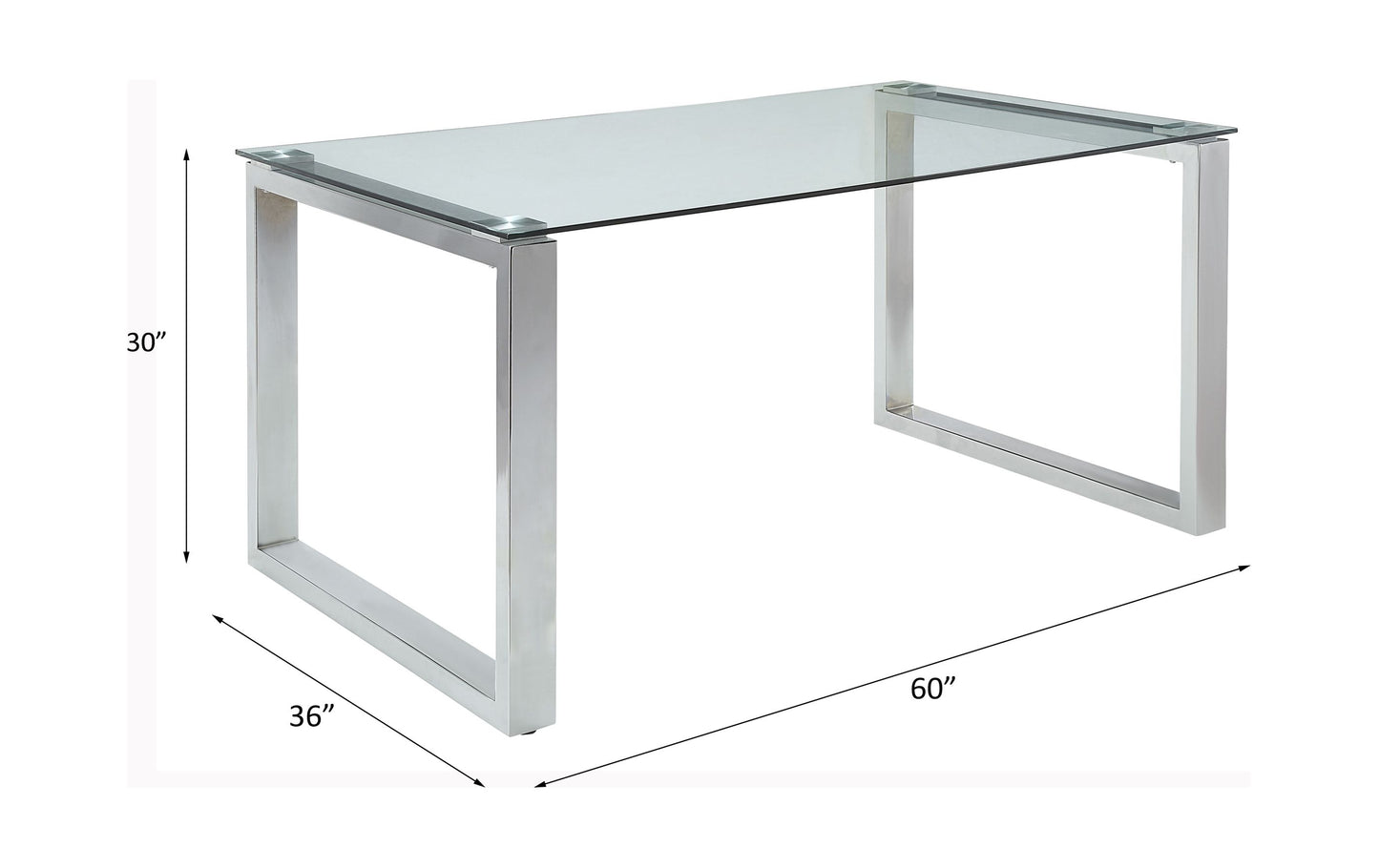 Colección de comedor Abraham 74015 con tapa de vidrio de Acme