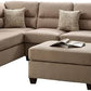 F7614 Andrew Sectional by Poundex - Sand Microfiber