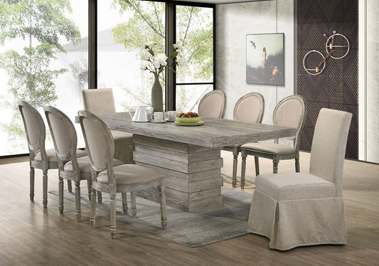 Acme 77185 Faustine Dining Collection - Salvaged Light Oak Finish