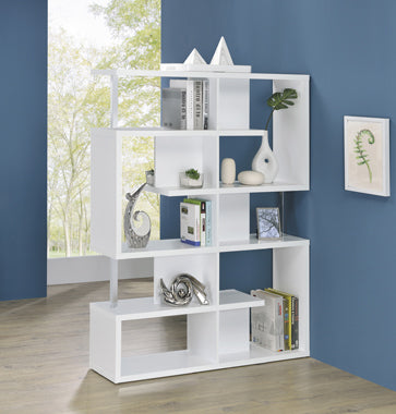 Hoover 5 Tier Bookcase - White Finish