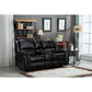 8014 Black Power Loveseat