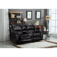 8014 Black Power Loveseat