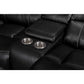 8014 Black Power Loveseat